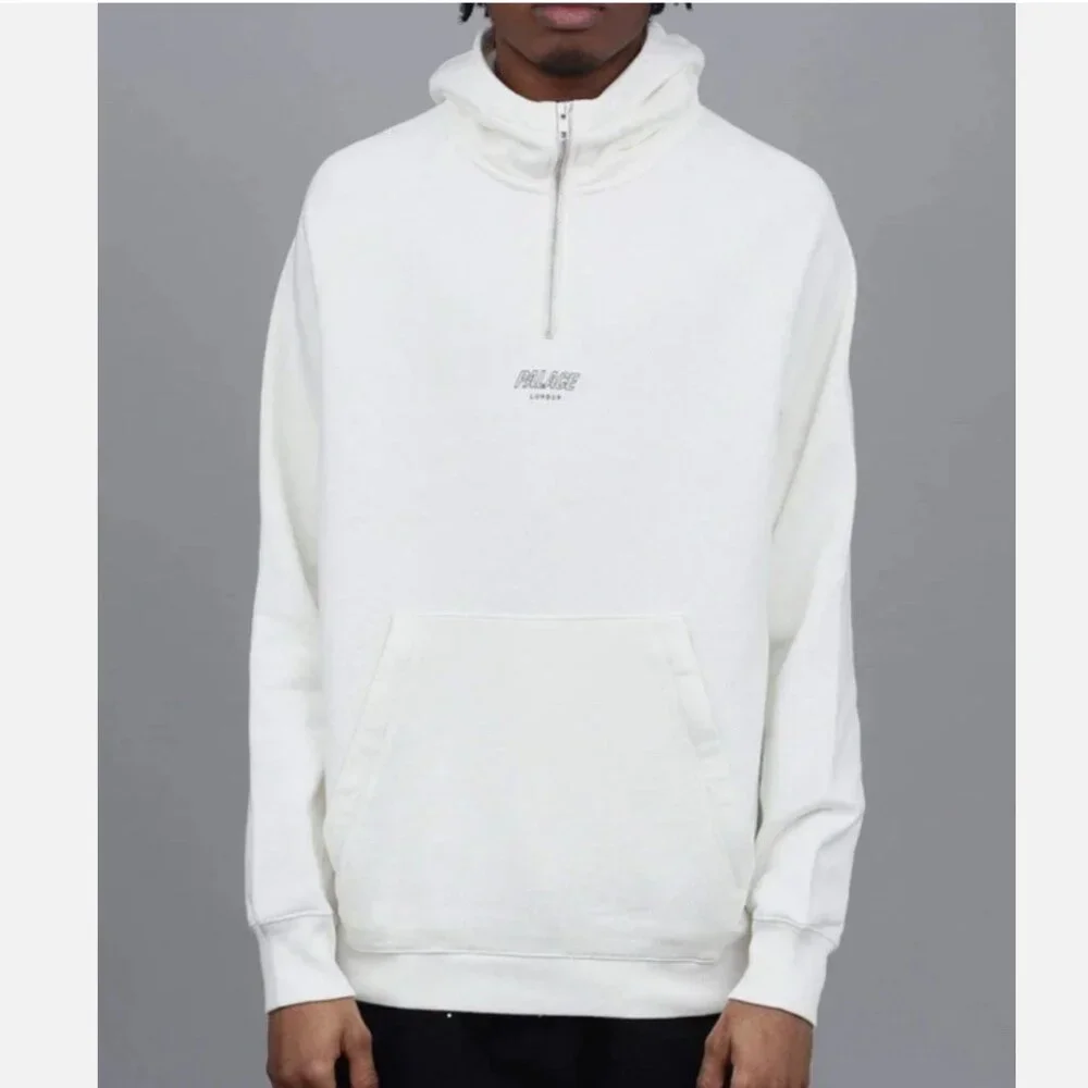 Palace London Skateboard NWT Q Zip Spell Out Hoodie White size M